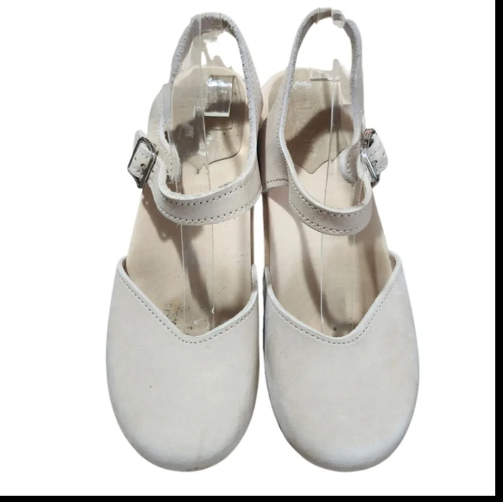 Sandgren's Saragasso Sand Nubuck Made In Sweden Scandinavian Clogs EU 38  US 8 - Picture 5 of 9